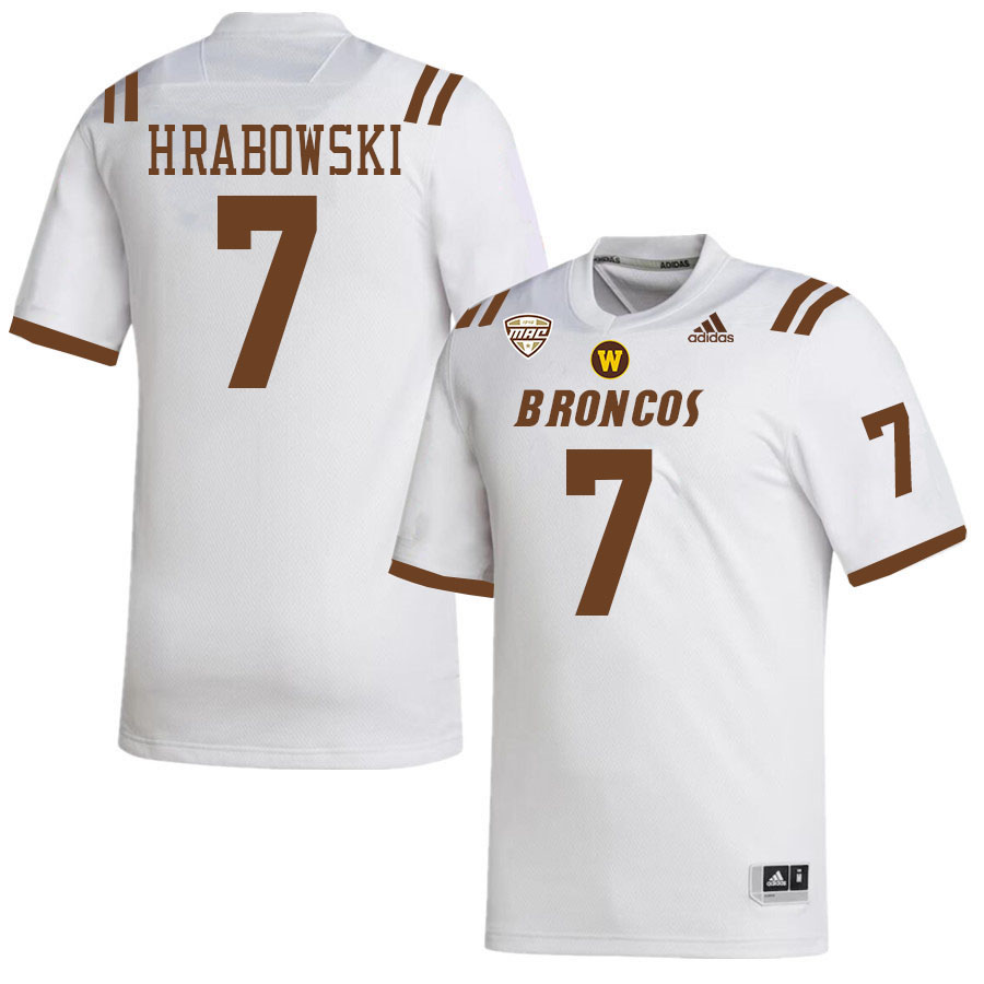 #7 Mareyohn Hrabowski Western Michigan Broncos College Football Jerseys Stitched-White